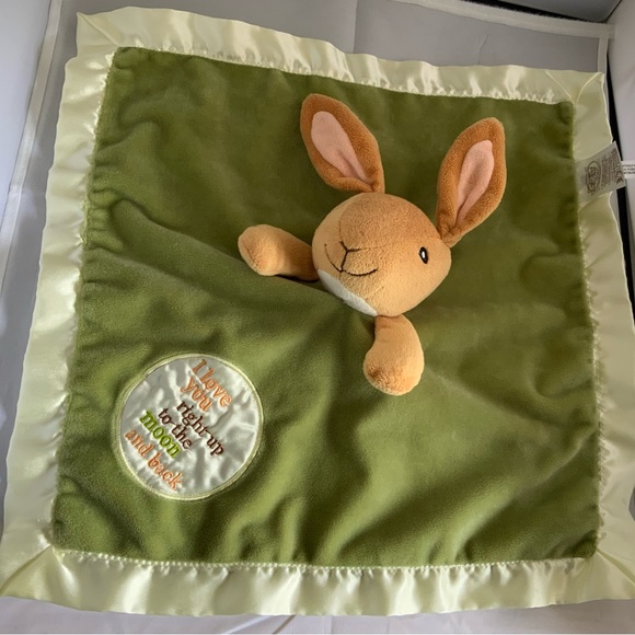 Guess How Much I Love You to the Moon & Back Bunny Rabbit Lovey Security Blanket - Picture 2 of 4